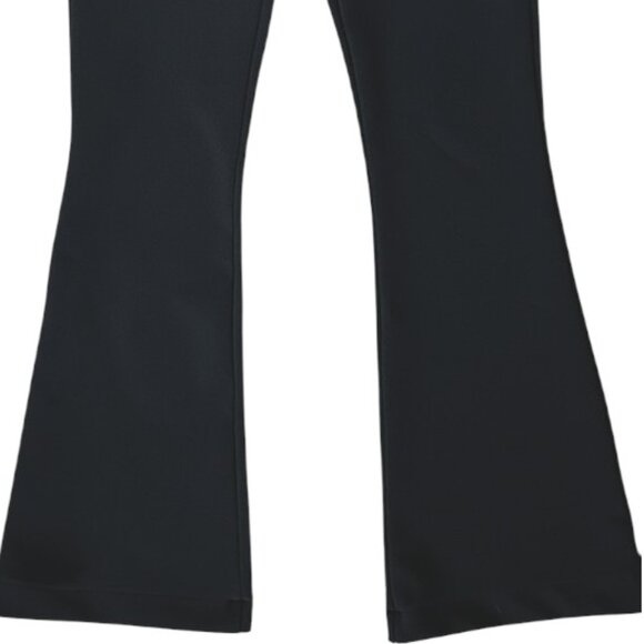Zara Black Flared Dress Pants Small Stretch Workwear Trousers Polished Look - Picture 4 of 7
